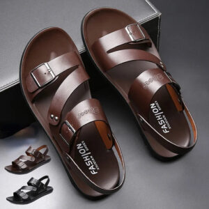 New Men's Leather Sandals: Fashion Comfort Slippers