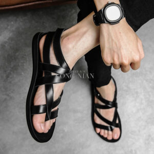 Summer Men's Leather Sandals: Rome Style Comfort